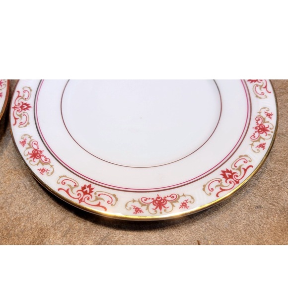 Coronado H&C Other - Coronado H&C Garnet Bread and Butter Plates Set of 5 Red Gold Bohemia Czech 6"